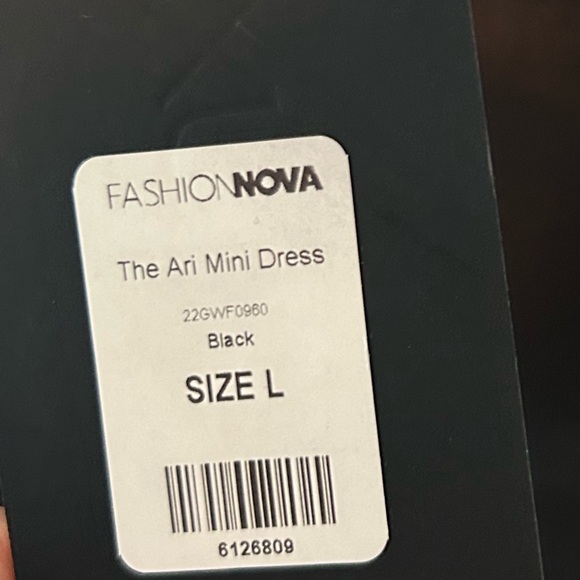 Fashion Nova Luxe The Ari Mini Dress-Black-Size Large NWT🖤 - Picture 6 of 6